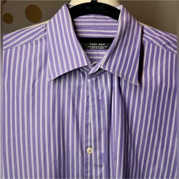 EUC Zara Striped Dress Shirt - Picture 4 of 7